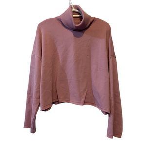 American Eagle oversized muted purple turtleneck sweater sweatshirt SMALL